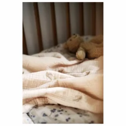 Gentil Coquelicot Couverture brodée hirondelles en gaze de coton