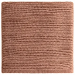 Outlet Hvid Couverture Freddie Laine Mérinos | Terracotta