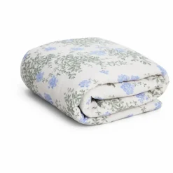 Clearance garbo&friends Couverture matelassée Plumbago en coton bio | Bleu