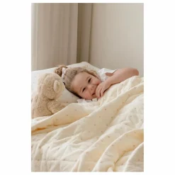 Hot Soft Spot Couverture matelassée Ribbon en coton bio | Ecru