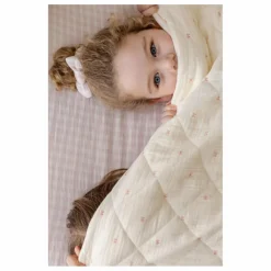 Hot Soft Spot Couverture matelassée Ribbon en coton bio | Ecru