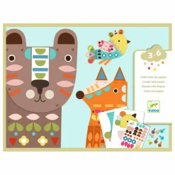 Online Djeco Créer avec du papier Animaux géants Multicolore
