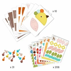 Online Djeco Créer avec du papier Animaux géants Multicolore