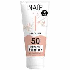 Enfant Naïf Natural Skincare Soins Du Visage|Protection Solaire|Crème solaire bébé et enfant SPF50 - 100 ml