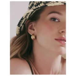 Femme Louise Damas Boucles D'Oreilles|Créoles Claudia |