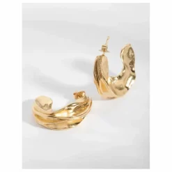 Clearance Louise Damas Créoles Le Drapé | Doré