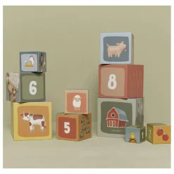 Little Dutch Cubes à empiler en carton FSC - Little Farm Multicolore