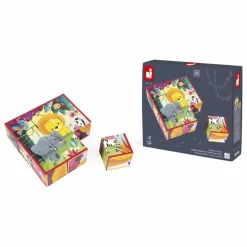 Janod Cubes animaux de la jungle - Set de 9