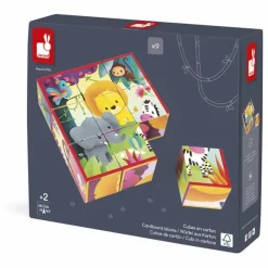 Janod Cubes animaux de la jungle - Set de 9