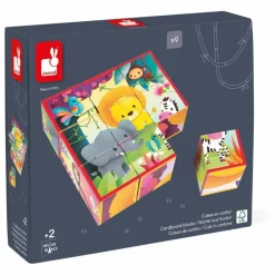 Janod Cubes animaux de la jungle - Set de 9