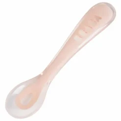 Béaba Cuillère 2ème âge soft en silicone | Rose pâle Hot