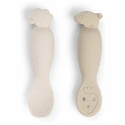 Done by deer Premiers Repas|Puériculture|Cuillères d'apprentissage Tiny Farm - Set de 2 |