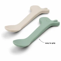 Discount Done by deer Cuillères en silicone Lalee - Set de 2 | Vert