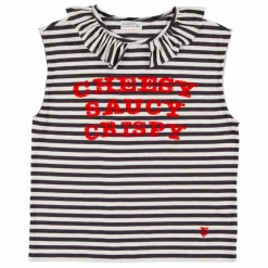 Femme Sisters Department Débardeur Natalie Cheesy Saucy Crispy Rayé Coton Flamé |