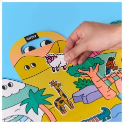 Omy Décor avec stickers repositionnables Animaux Multicolore Online