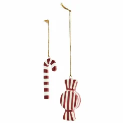 Enfant Madam Stoltz Décoration de Noël en papier mâché - Set de 2 |