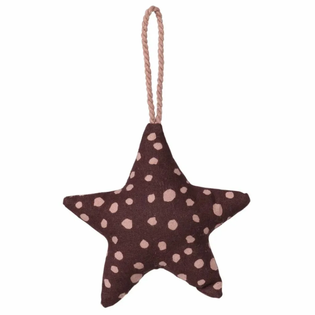 Clearance Broste Copenhagen Décoration de Noël étoile en coton | Marron