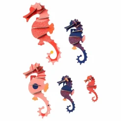 Studio Roof Décoration murale Hippocampes - Set de 5 Multicolore New