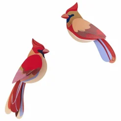Studio Roof Décorations murales Cardinals - Set de 2 | Rouge