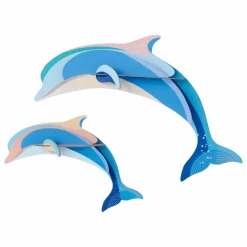 Enfant Studio Roof Décoration Murale|Déco Murale Enfant|Décorations murales Dauphins - Set de 2 |