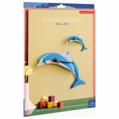 Enfant Studio Roof Décoration Murale|Déco Murale Enfant|Décorations murales Dauphins - Set de 2 |
