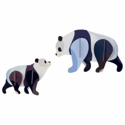 Best Studio Roof Décorations murales Pandas - Set de 2 | Noir