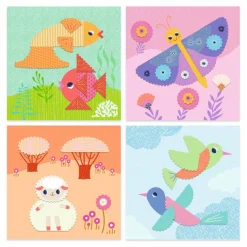 Djeco Découpage en crans Multicolore Hot