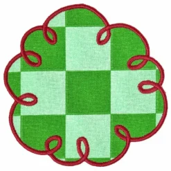 Bitossi Dessous de verre vichy Dama Verde - Set de 2 | Vert