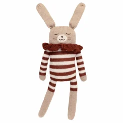 Online Main Sauvage Doudou grand Lapin barboteuse rayée | Sienne