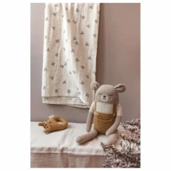 Main Sauvage Doudou grand ours | Jaune moutarde New