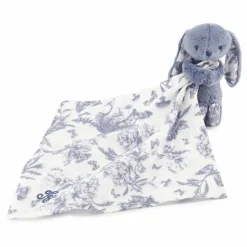 Tartine et Chocolat Doudou lange Augustin le lapin Toile de Jouy | Bleu New