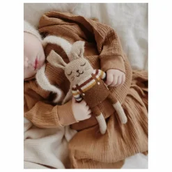 Main Sauvage Doudou Lapin pull arc-en-ciel