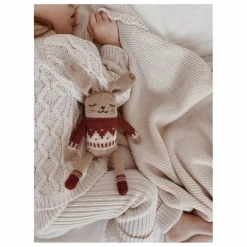 Main Sauvage Doudou lapin pull jacquard | Sienne Sale