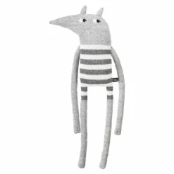 Online Main Sauvage Doudou loup rayé Gris clair