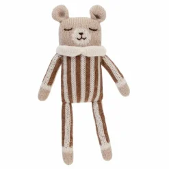 Clearance Main Sauvage Doudou Ourson barboteuse rayée | Noisette