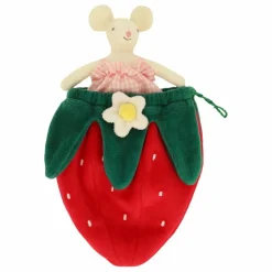 Meri Meri Doudou Souris et son pochon Rouge New