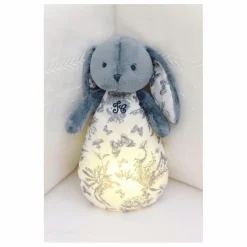 Tartine et Chocolat Doudou veilleuse Augustin le lapin Toile de Jouy |