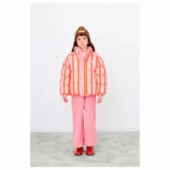 New Tinycottons Doudoune Retro Rayée | Rose