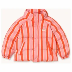 New Tinycottons Doudoune Retro Rayée | Rose