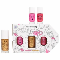 Sale Nailmatic Kids Duo de vernis et body rollette Exploration | Rose fuschia