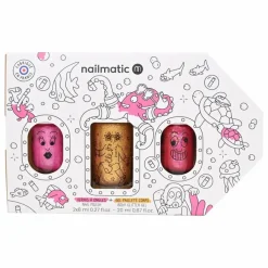 Sale Nailmatic Kids Duo de vernis et body rollette Exploration | Rose fuschia