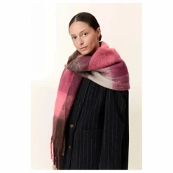 Clearance Leon & Harper Echarpe Elton Carreaux | Rose