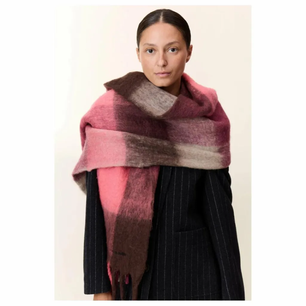 Clearance Leon & Harper Echarpe Elton Carreaux | Rose