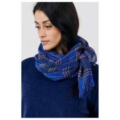 a.p Echarpe Georgette Carreaux Laine | Bleu