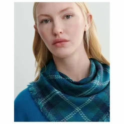 Bompard Echarpe Mini Carré Tartan Cachemire | Vert Cèdre