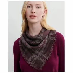 Bompard Echarpe Mini Carré Tartan Cachemire | Mûre
