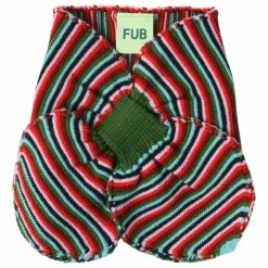 FUB Echarpe Rayée Laine de Mérinos | Rouge Discount