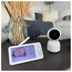 Clearance Béaba Ecoute bébé vidéo Zen Light Night | Blanc - Ivoire