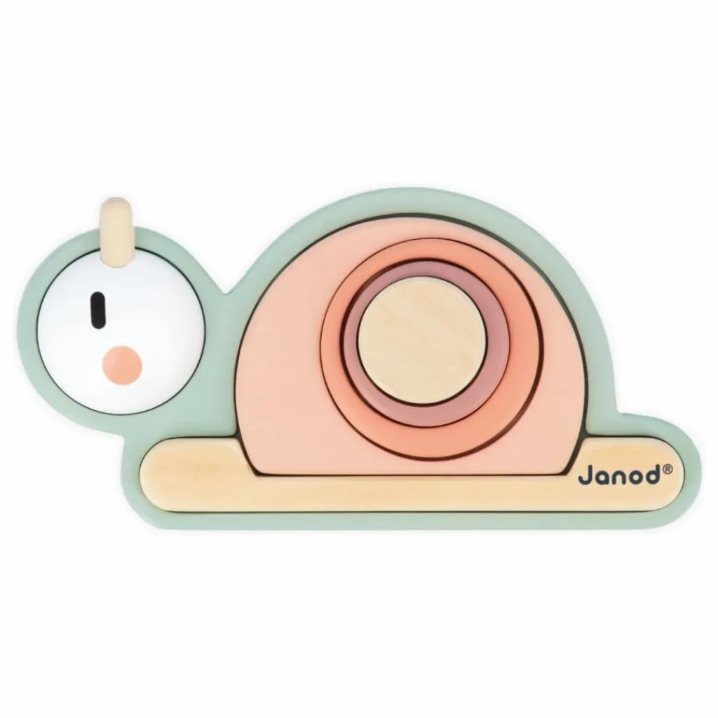Janod Empilable Sensoriel Escargot Multicolore