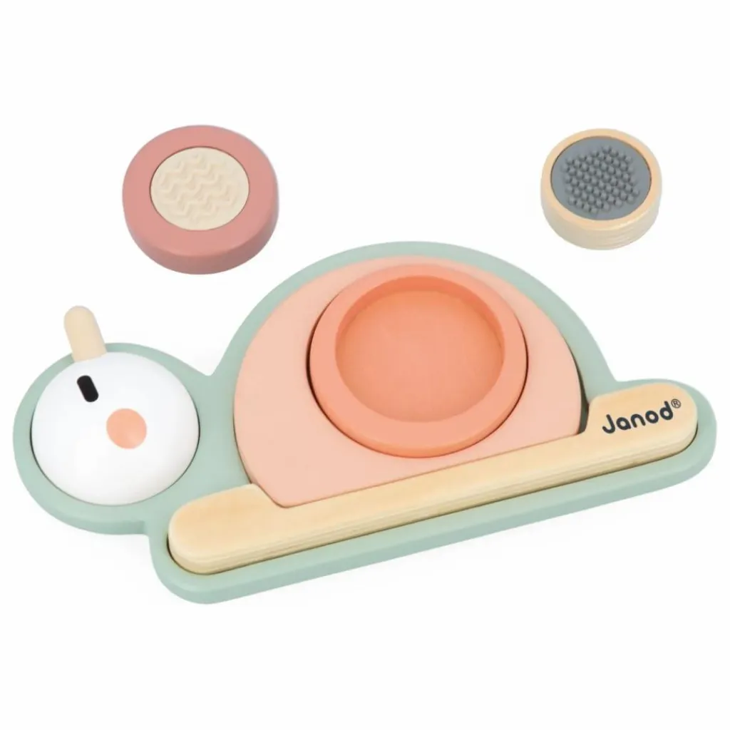 Janod Empilable Sensoriel Escargot Multicolore